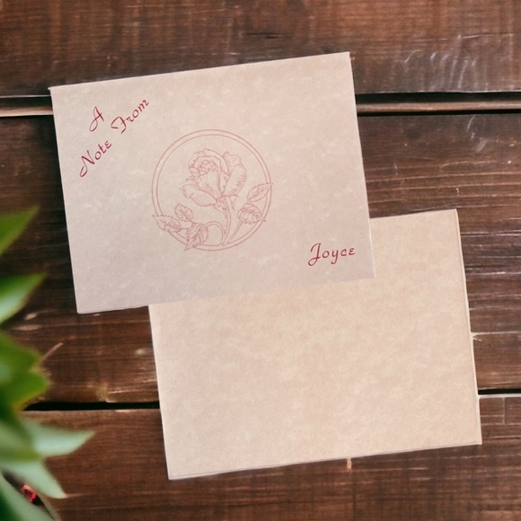 12ct A Note From Joyce Pink Stationary Cards and Matching Envelopes - Picture 1 of 12